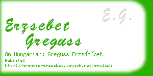 erzsebet greguss business card